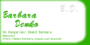 barbara demko business card