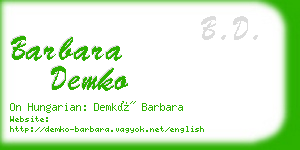 barbara demko business card